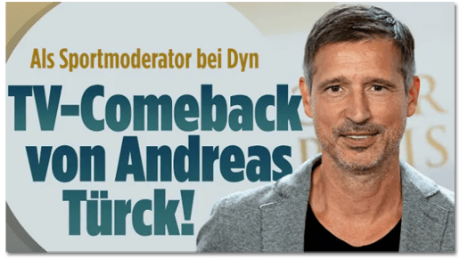 Screenshot Bild.de - Als Sportmoderator bei Dyn - TV-Comeback für Andreas Türck