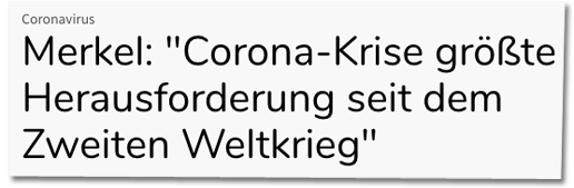 Screenshot Neue Westfälische - Coronavirus - Merkel: Corona-Krise größte Herausforderung seit dem Zweiten Weltkrieg