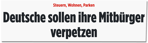 Screenshot Bild.de - Steuern, Wohnen, Parken - Deutsche sollen ihre Mitbürger verpetzen