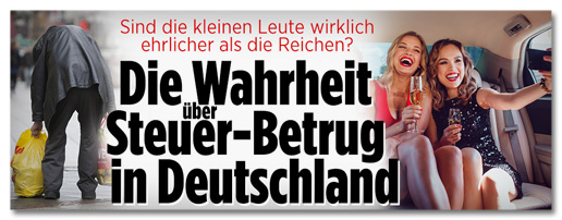 Screenshot Bild.de - Sind die kleinen Leute wirklich ehrlicher als die Reichen? Die Wahrheit über Steuer-Betrug in Deutschland