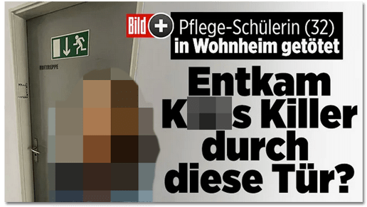 Screenshot Bild.de - Pflege-Schülerin (32) in Wohnheim getötet - Entkam K.s Killer durch diese Tür?